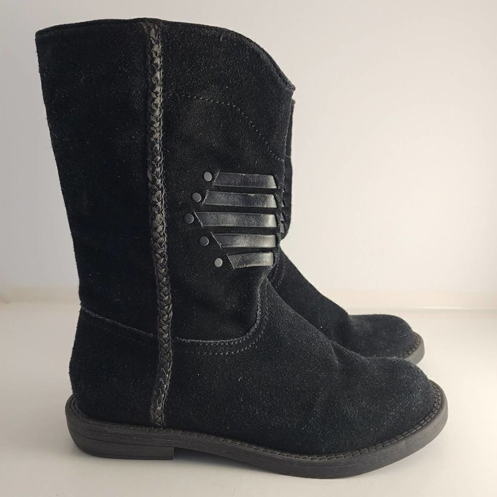 Calvin Klein Kourtney black leather boots